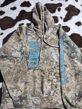 Cabela's Camouflage Hoodie with Blue Logo